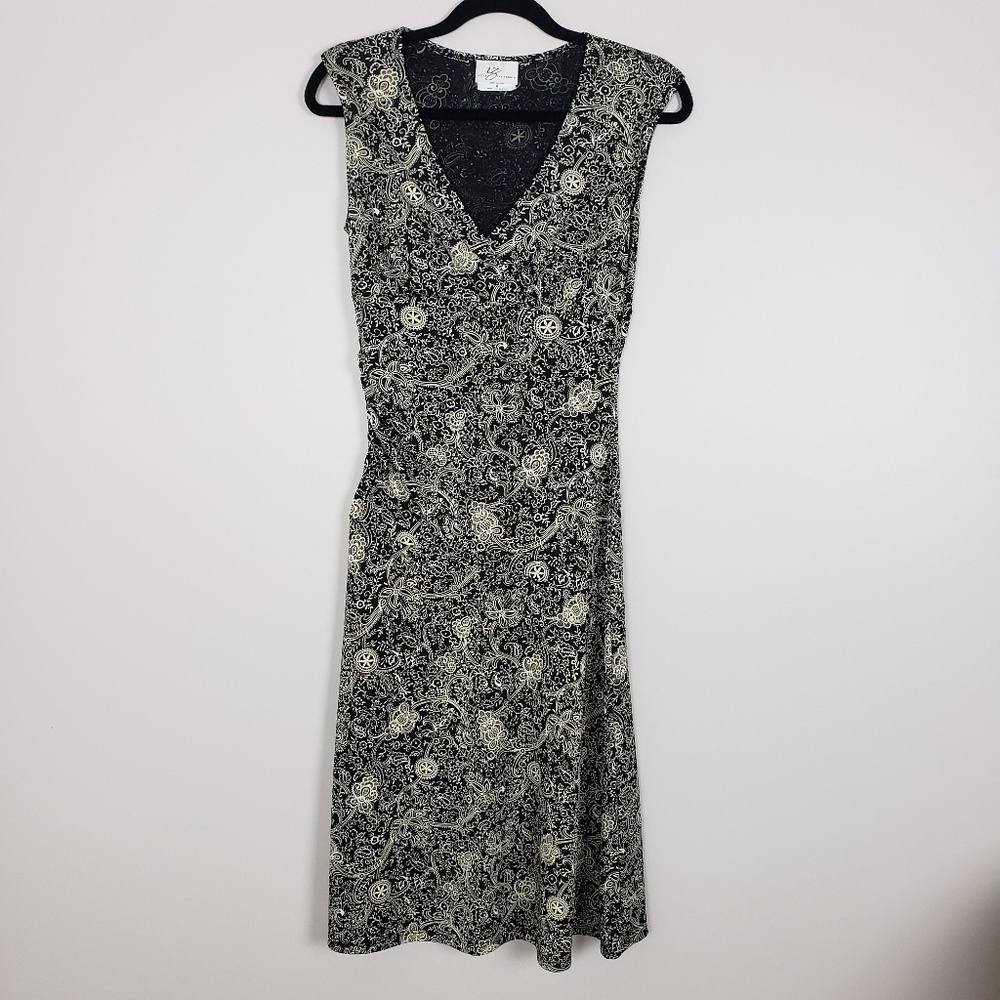 IZ Byer California sleeveless, ruched dress K28
